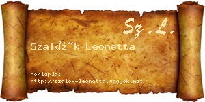 Szalók Leonetta névjegykártya